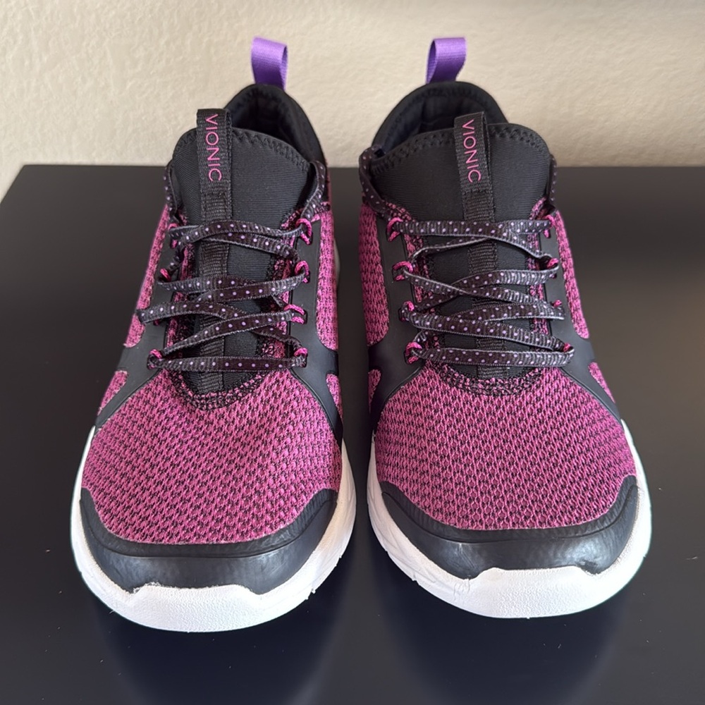 Vionic Women's Alma Black & Pink Athletic Shoes - Picture 8 of 13